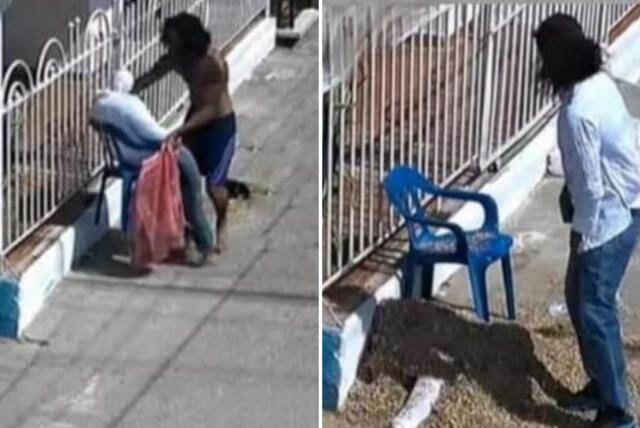 Habitante de calle se roba la ropa de un muñeco de año viejo